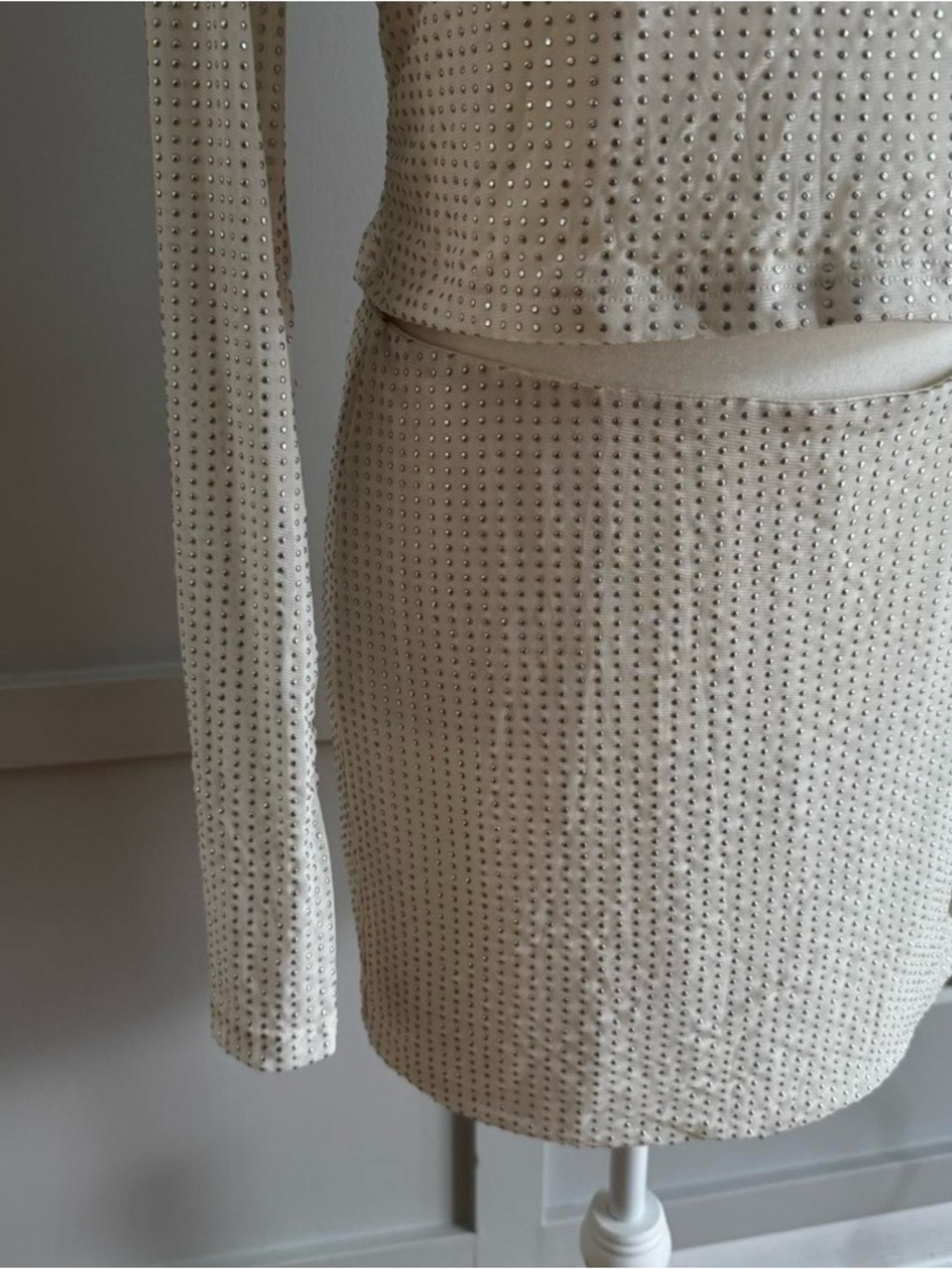 Sparkling White Rhinestone Two-Piece Set - Picture 5 of 7